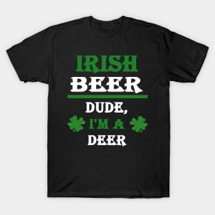 Mid Beer Drunk Pub Ireland Irish Holiday T-Shirt